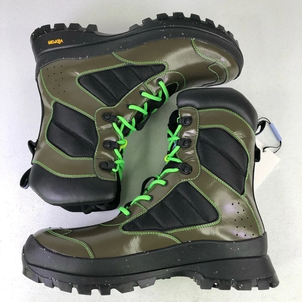 ALEXANDER Mcqueen Men’s MCQ Khaki & Green In-8 Tactical Boots $550
